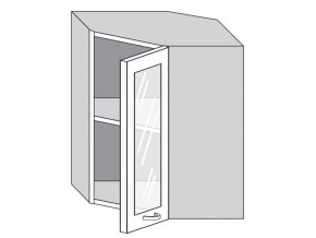 1.60.3у Шкаф настенный (h=720) угловой на 600мм со стекл. дверцей в Щучьем - shchuche.magazinmebel.ru | фото