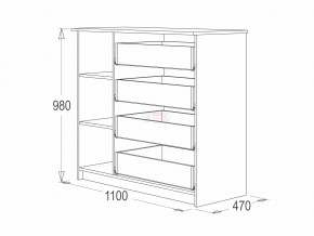 Комод 9 фант ясень анкор в Щучьем - shchuche.magazinmebel.ru | фото - изображение 2