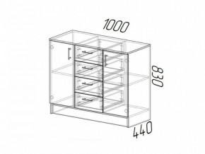 Комод К1000-2Д ЛДСП венге-лоредо в Щучьем - shchuche.magazinmebel.ru | фото - изображение 2