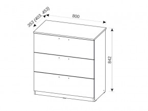 Комод с 3-мя ящиками 350 Эконика в Щучьем - shchuche.magazinmebel.ru | фото - изображение 2