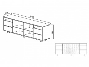 Комодино Moderno-2200 Ф1 в Щучьем - shchuche.magazinmebel.ru | фото - изображение 3