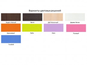 Кровать чердак Кадет 1 с лестницей Белое дерево-Голубой в Щучьем - shchuche.magazinmebel.ru | фото - изображение 2