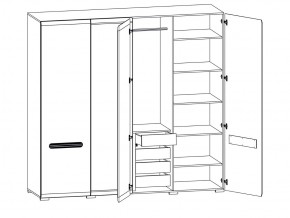 Шкаф 205-SZF2D2L/21/22 Ацтека белый в Щучьем - shchuche.magazinmebel.ru | фото - изображение 2