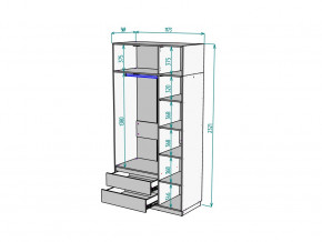 Шкаф Malta light H298 с антресолью HA3 Белый в Щучьем - shchuche.magazinmebel.ru | фото - изображение 2