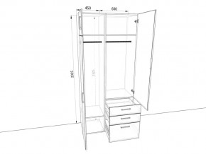 Шкаф распашной 1050А Дуб крафт в Щучьем - shchuche.magazinmebel.ru | фото - изображение 2