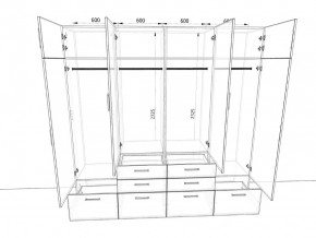 Шкаф распашной 2400А Антрацит в Щучьем - shchuche.magazinmebel.ru | фото - изображение 2