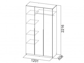 Шкаф ШК 05 графит 1200 мм в Щучьем - shchuche.magazinmebel.ru | фото - изображение 2