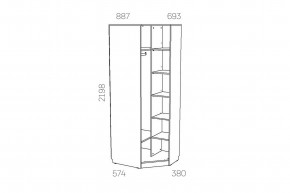 Шкаф угловой Оливия НМ 014.11 Х правый в Щучьем - shchuche.magazinmebel.ru | фото - изображение 2