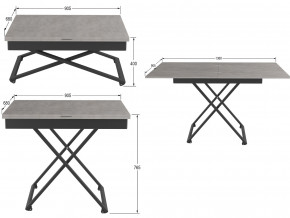 Стол универсальный трансформируемый Генри бетон чикаго в Щучьем - shchuche.magazinmebel.ru | фото - изображение 2