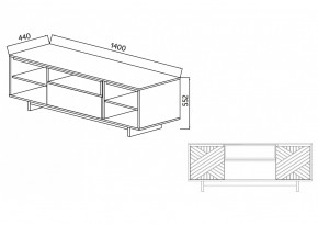 Тумба для ТВА Moderno-1400 Ф3 в Щучьем - shchuche.magazinmebel.ru | фото - изображение 4