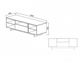 Тумба для ТВА Moderno-1400 Ф6 в Щучьем - shchuche.magazinmebel.ru | фото - изображение 4