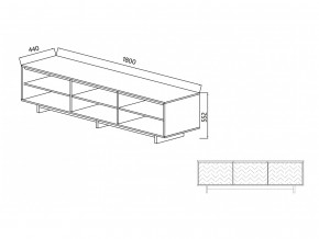 Тумба для ТВА Moderno-1800 Ф1 в Щучьем - shchuche.magazinmebel.ru | фото - изображение 2