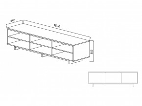 Тумба для ТВА Moderno-1800 Ф6 в Щучьем - shchuche.magazinmebel.ru | фото - изображение 4