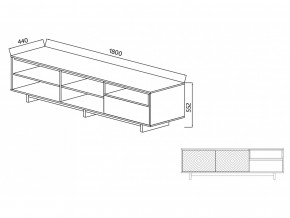 Тумба для ТВА Moderno-1800 В-1 Ф4 в Щучьем - shchuche.magazinmebel.ru | фото - изображение 4