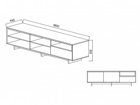 Тумба для ТВА Moderno-1800 В-1 Ф6 в Щучьем - shchuche.magazinmebel.ru | фото - изображение 4